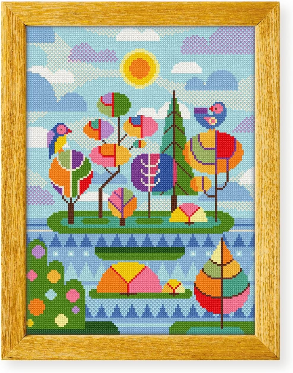 Awesome Pattern Studio Colorful Birds Forest DS1590, Diamond Painting Kit, Diamond Art Kits for Adults, Full Drill 5D Diamond Dots Kits. All Items Included.