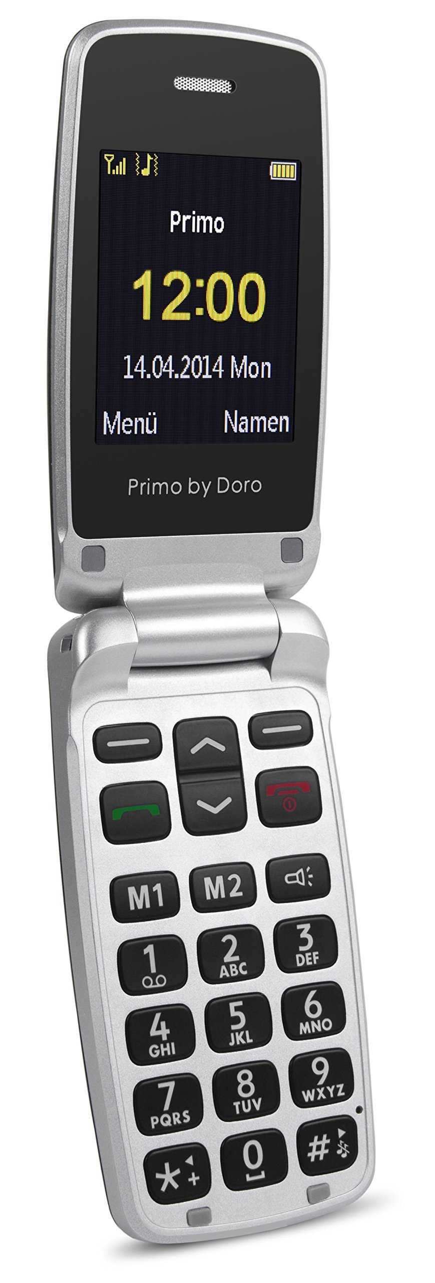 Primo 405 by Doro grau GSM Mobiltelefon (0,3 MP-Kamera, Bluetooth, Taschenlampe)