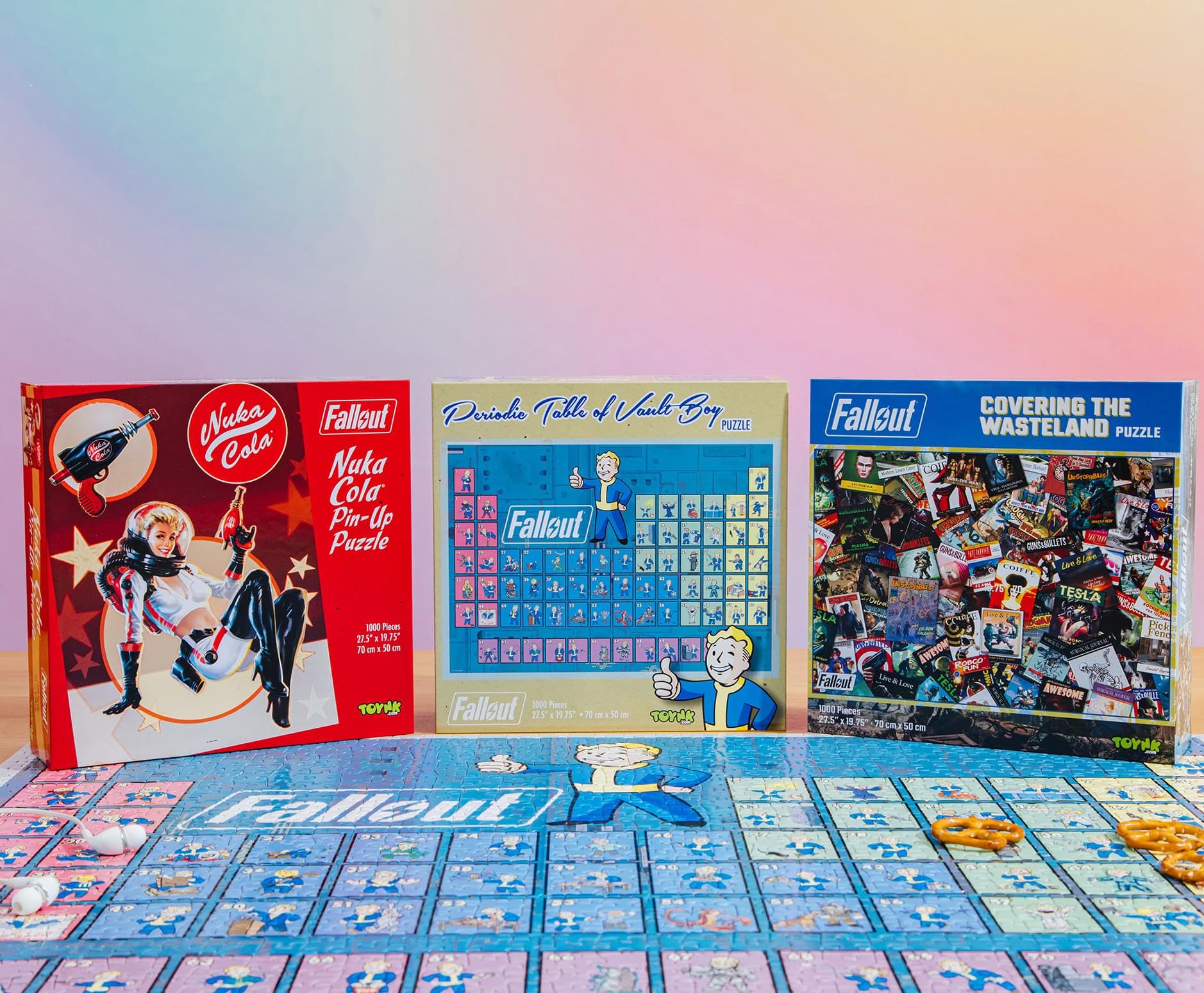Fallout Tableau périodique du Vault Boy Puzzle 1000 pièces pour adultes | 28 x 20 pouces