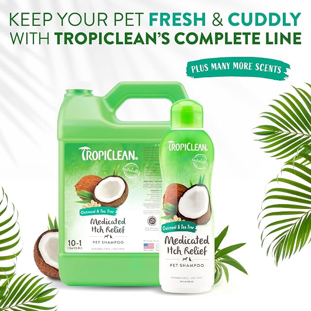 Foto 8 de 8 de Tropiclean 0645095202467 - Champu Oatmeal and Tea Tree 355 ml