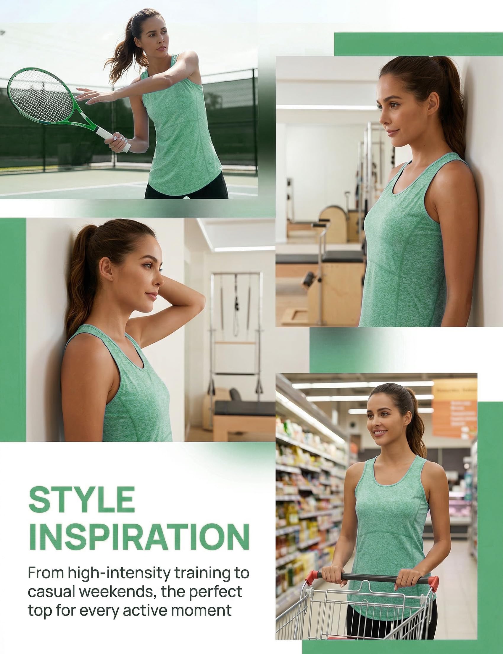 Terecey Camiseta de Tirantes para Mujer Fitness Talla Grande Camisetas de Malla Trasera sin Mangas para Entrenamiento Correr