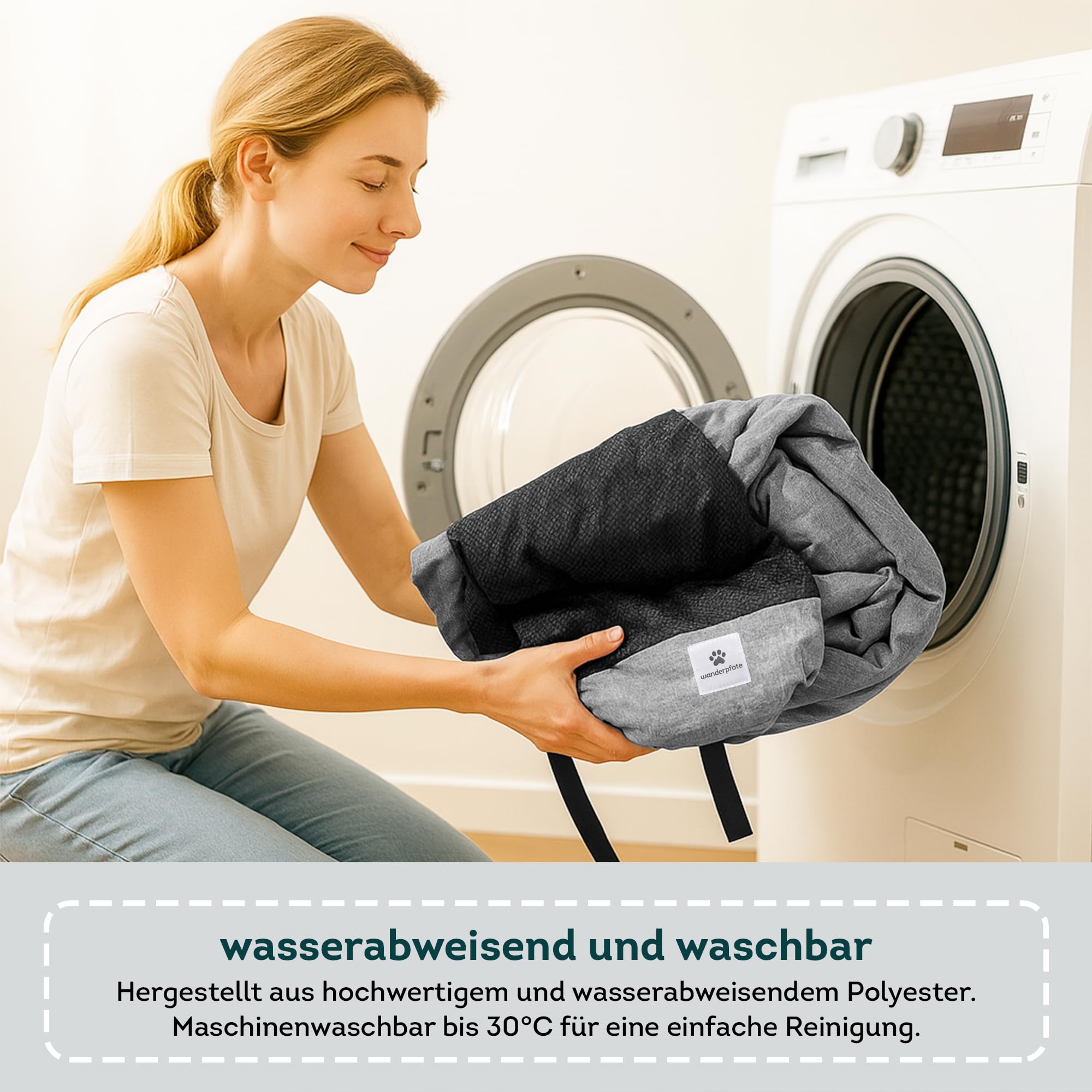 Hundedecke für Unterwegs, 110 x 80cm – Waschbar, Orthopädisch, Wasserdicht – Hochwertiges Design – Hundedecke Outdoor, Hundematte Auto (Grau, Größe XL)