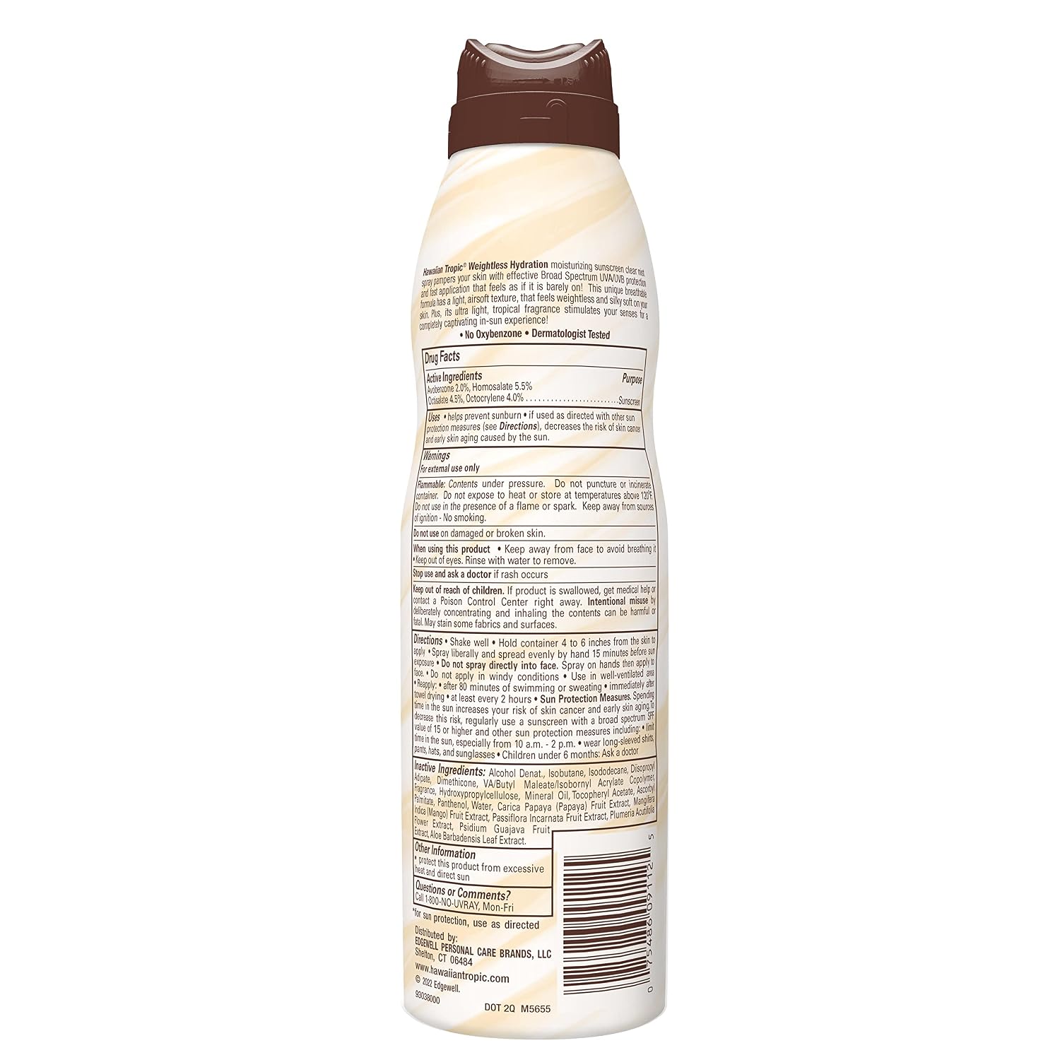 Hawaiian Tropic Weightless Hydration Clear Spray Sunscreen SPF 30, 6oz | Hawaiian Tropic Sunscreen SPF 30, Sunblock, Oxybenzone Free Sunscreen, Spray On Sunscreen, Body Sunscreen Spray SPF 30, 6oz