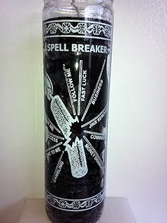 Spell Breaker (Rompe Conjuros) 7 Day Unscented Black Candle in Glass