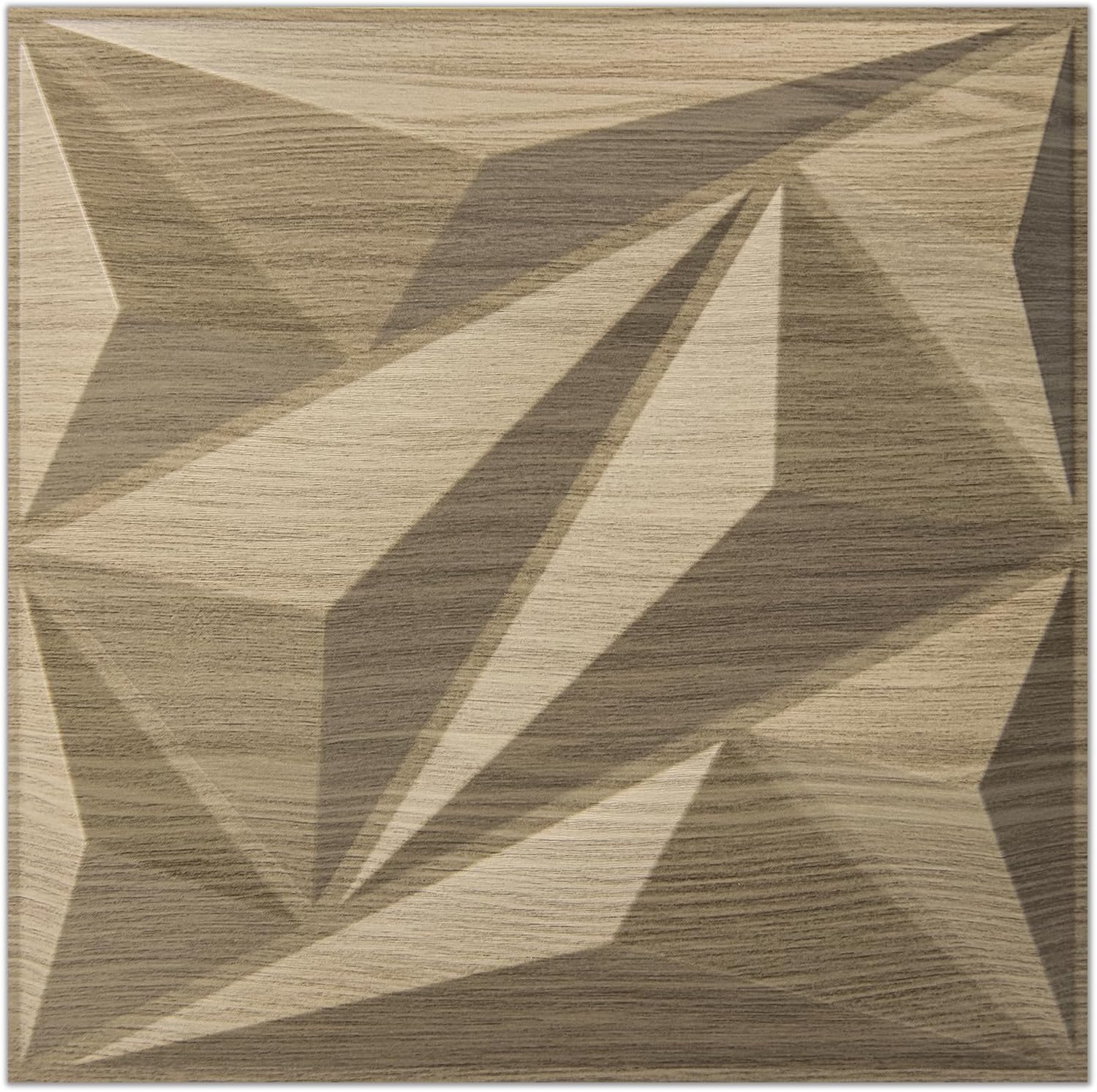 Art3dwallpanels Walnut 33 Pack 3D Wall Panels for Interior Decor, PVC Textured Wall Panels 12''x12'' Cover 32.Sq.Ft.