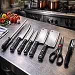 KNIVIUM Professional 8-Piece Kitchen Knife Set — Ultra-Sharp Stainless Steel Chef, Bread & Utility Knives with Kitchen Shears, Peeler & Sharpener