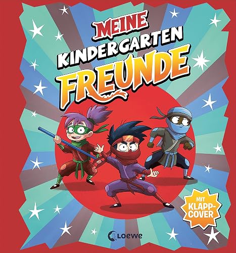 Meine Kindergarten-Freunde (Ninjas): Freundebuch, Eintragbuch mit Wendecover für Kinder ab 3 Jahre (Eintragbücher)