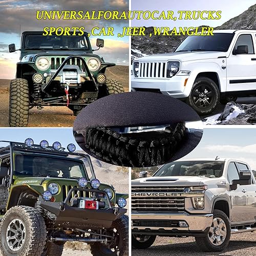 Miniatura 7 de Teguangmei Asas de agarre de paracaídas, mango de agarre para reposacabezas delantero compatible con J-eep Wrangler TJ JK JL JT Land Cruiser FJ