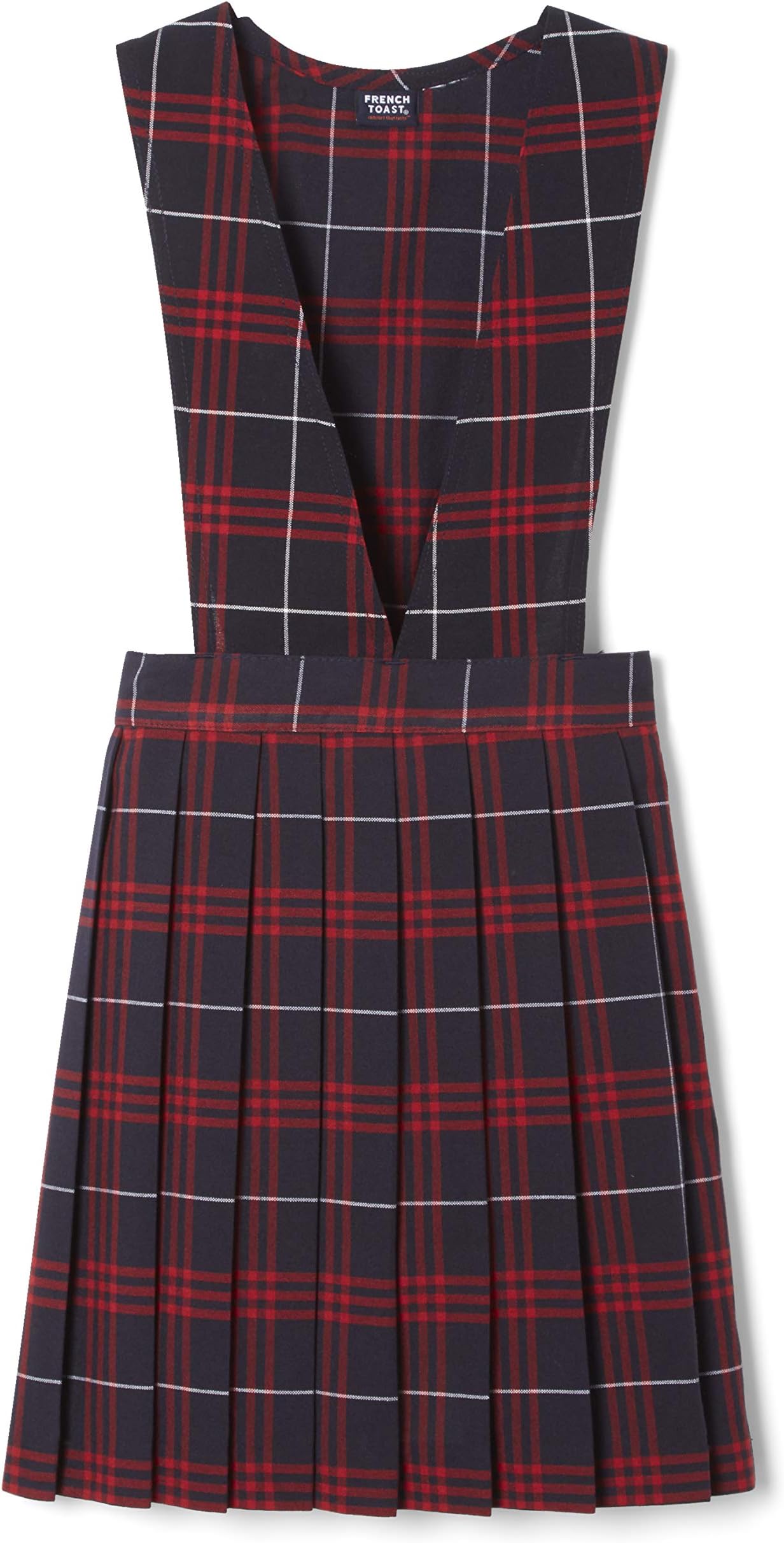 Girls Plaid V-Neck Jumper