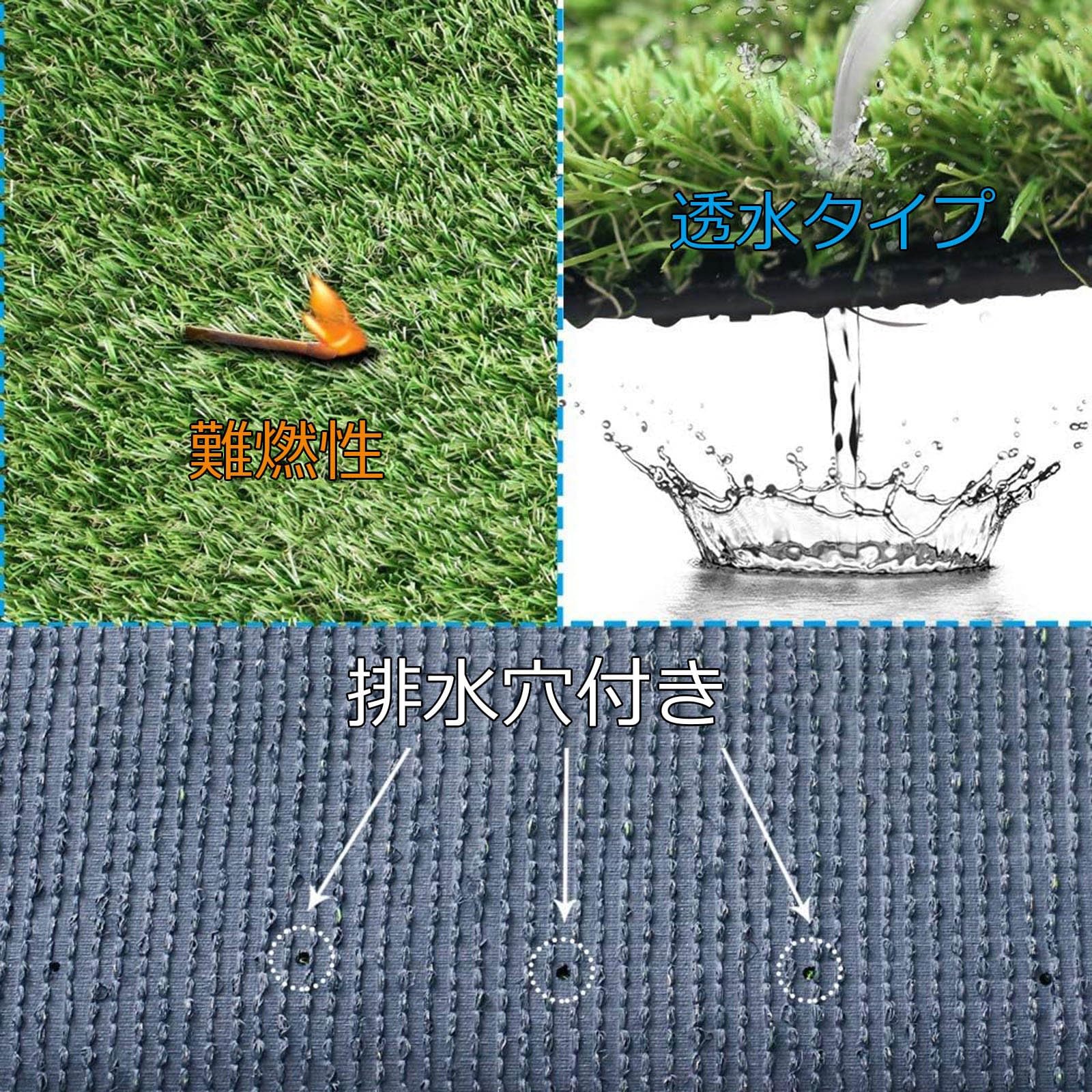 Amazon.co.jp: 庭の芝生マット 人工芝 リアルな合成芝マット、屋内
