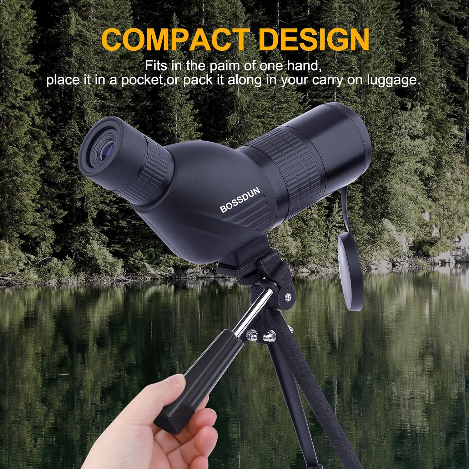 1236×50 Spotting Scope with Tripod，Carrying Bag and Phone Adapter，HD