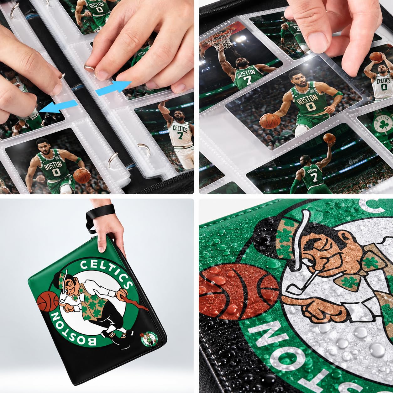 FOCO Boston Celtics - Raccoglitore per carte collezionabili con logo della