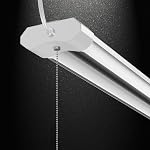 LZHOME Linkable LED Shop Light for garages,4FT 4500LM,40W 5000K Daylight White, LED Ceiling Light, LED Wrapround Light, with Pull Chain (ON/Off),Linear Worklight Fixture with Plug 4-Pack