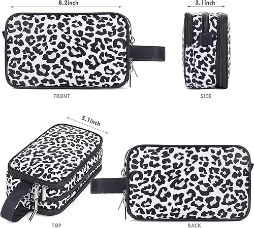 Miniatura 2 de Vipdeal - Neceser de viaje con estampado de leopardo de nieve para niñas, neceser de viaje para adolescentes, bolsa de cosméticos, bolsa de
