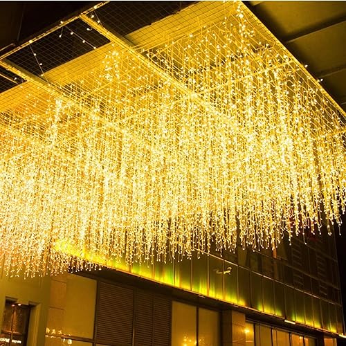 GYDING - Luces LED decorativas en cascada para Navidad decoración de ventanas luces de hadas 8 modos de iluminación de enchufe ideal para bodas