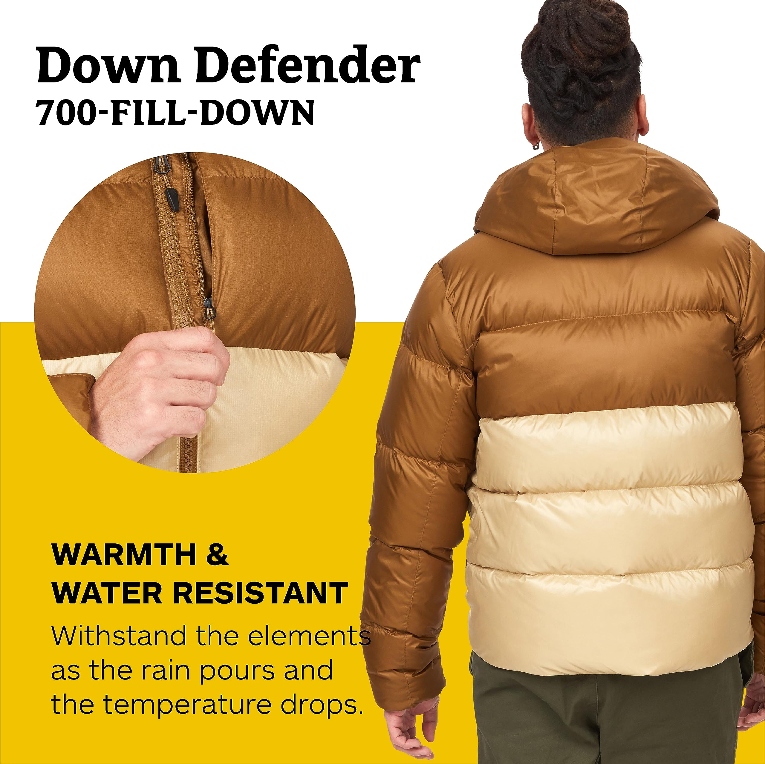 Marmot Guides Chaqueta de Plumón con Capucha, Hombre, Aislamiento térmico 700 FPD