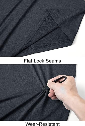 Miniatura 7 de MAGCOMSEN Sudadera con cremallera de 14 para hombre, manga larga UPF 50+, camiseta deportiva ligera para entrenamiento atlético