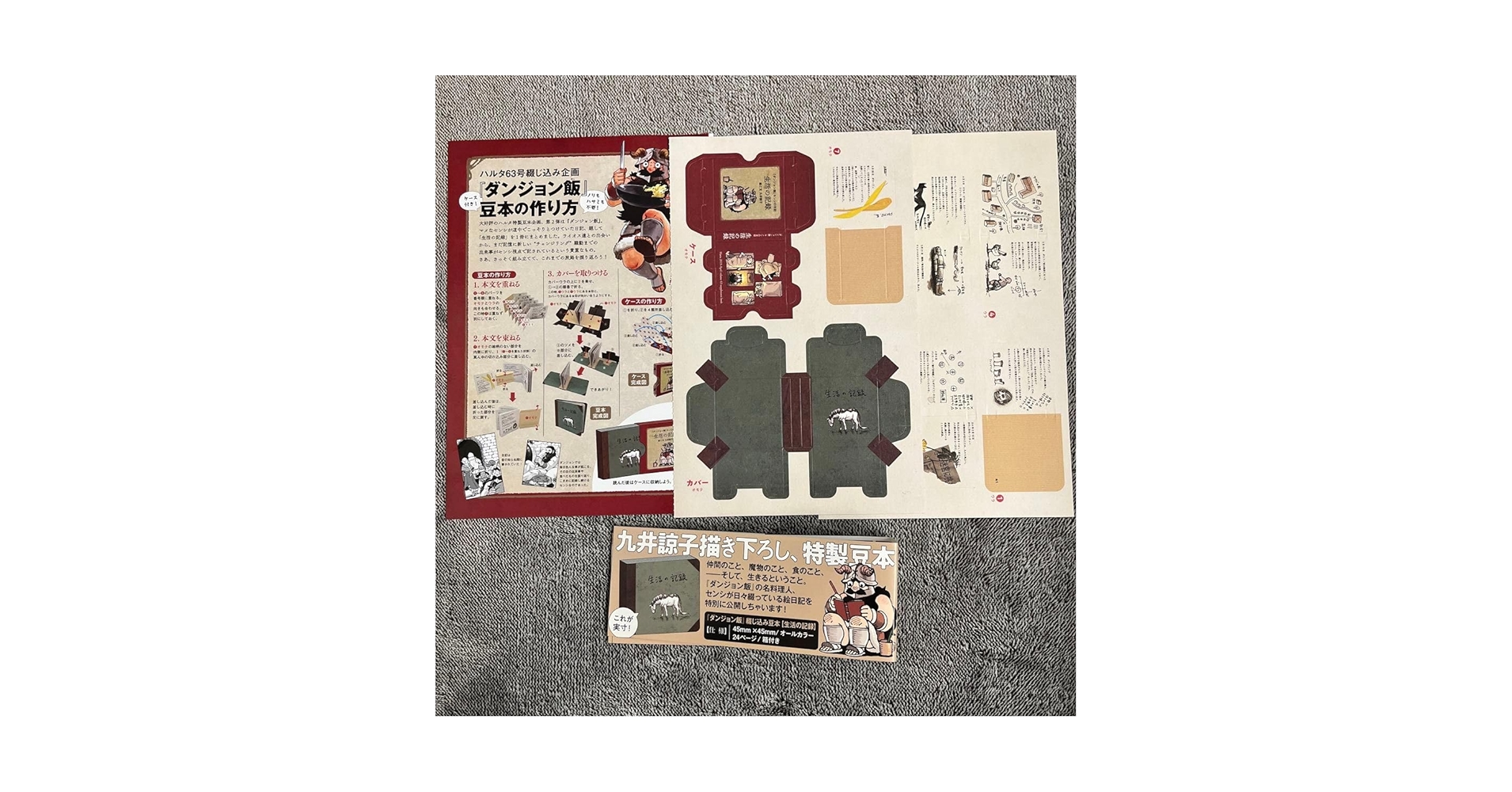 ハルタ 63 haruta ダンジョン飯 豆本 九井諒子 Amazon.co.jp: ダンジョン飯 センシの豆本 生活の記録 付録、帯