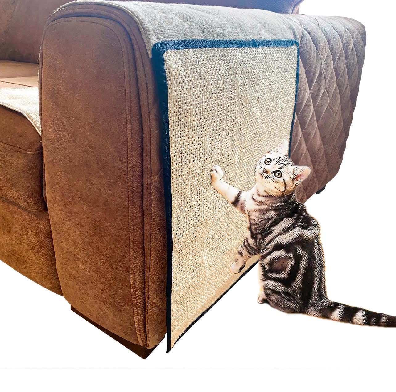 RUAFOX 2 Pack Cat Scratch Furniture Protector Anti Scratching Mats - Protectors from Pets for Arm Rest Chair, Couch, Seat and Stairs