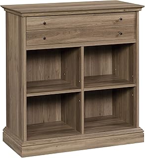 Sauder Barrister Lane Entryway Storage, L: 34.41" x W: 16.77" x H: 36.02", Salt Oak Finish