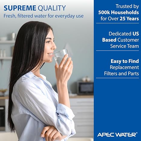 APEC Water ASO Auto Shut Off Valve Replacement Part, 0.25 Inch | Automatic Shut Off for APEC RO Systems, 1 Unit, Quick Connect, Lightweight, Easy Installation