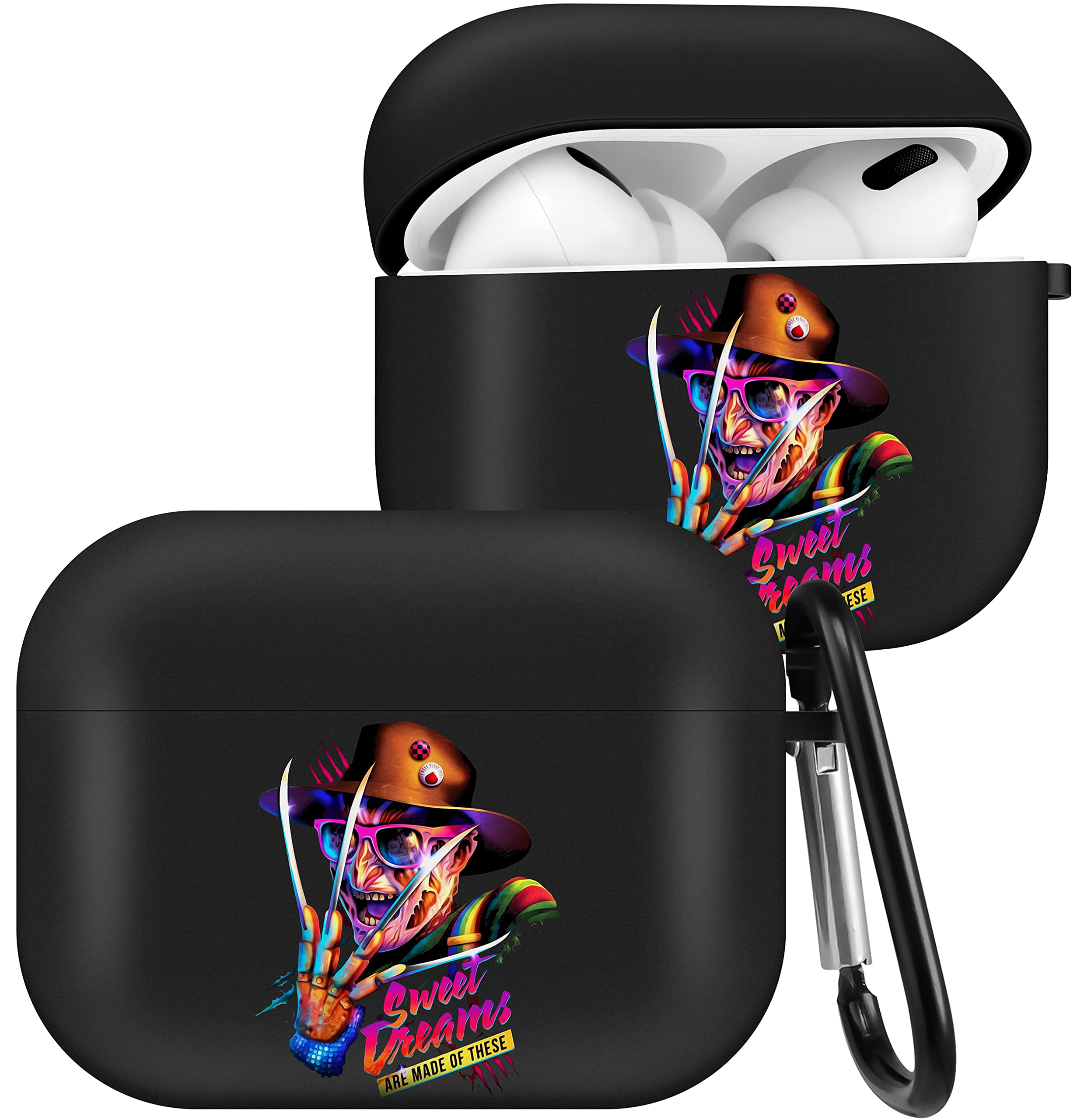 Qerrassa for Airpods Pro 2019/Pro 2nd Gen Case Scream Skeleton Cute Cartoon  Cool Silicone Cases for Apple Airpod Air Pods Pro Cover Horror Fun Funy