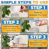 Vista 6 de Automatic Soap Dispenser Touchless - 13.5 Oz Automatic Hand Soap Dispenser, 4-Level Adjustable Foaming, Rechargeable and Long-Lasting, Good for