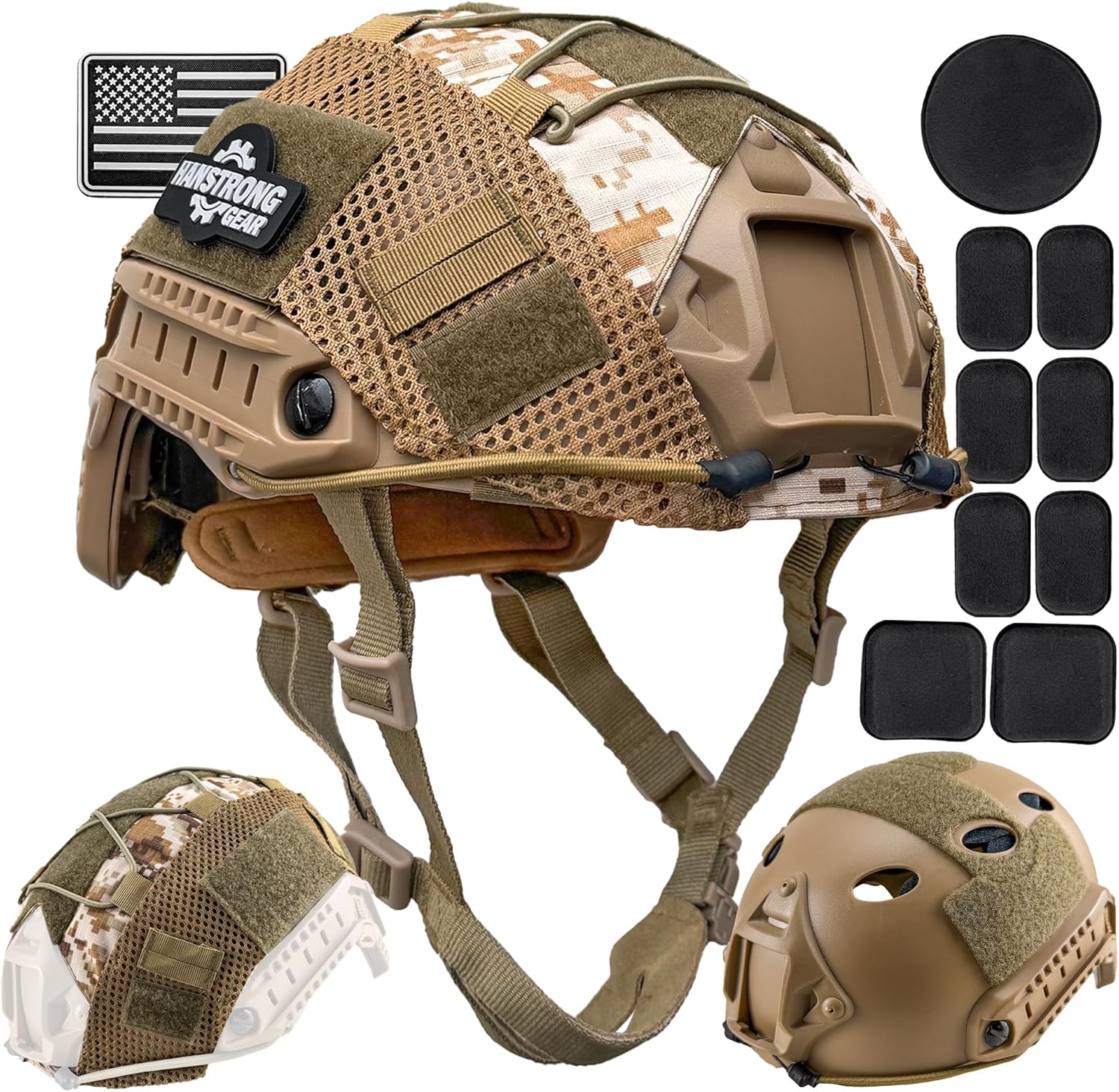 Tactical PJ Type Fast Helmet and Helmet Cover Paintball Army Military Airsoft Gear Bump Hunting Shooting SWAT Combat Helmets ABS Lightweight