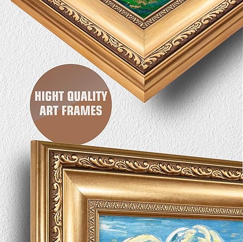 Miniatura 720 de A&T ARTWORK The Starry Night de Vincent Van Gogh. Tamaño del marco: 36 x 30 pulgadas, tamaño de la imagen: 30 x 24 pulgadas, reproducciones clásicas