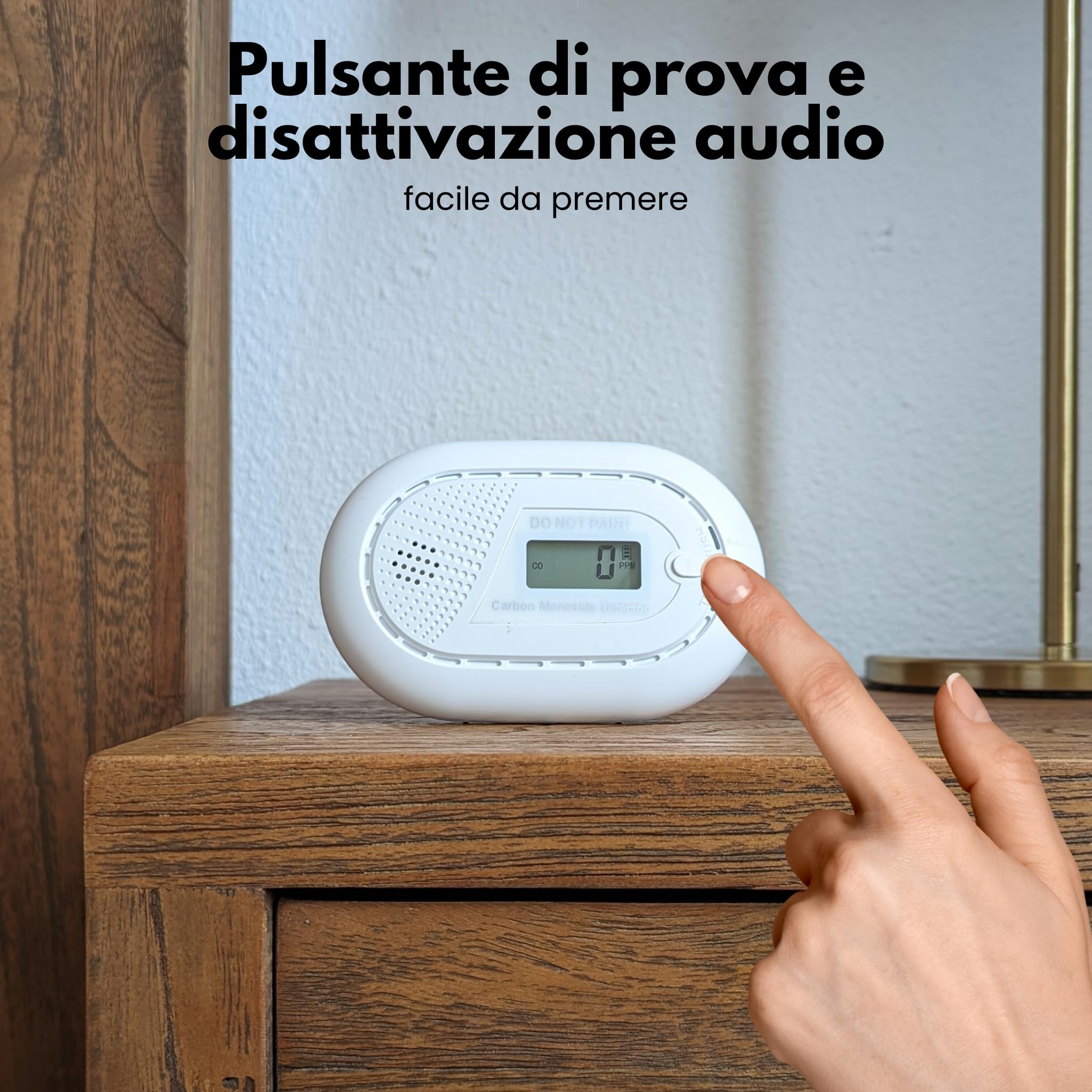Aroha Smart Connect Rilevatore Monossido di Carbonio WiFi - Batteria da 10 Anni - Allarme Monossido di Carbonio Con Tuya & Smartlife, Portatile