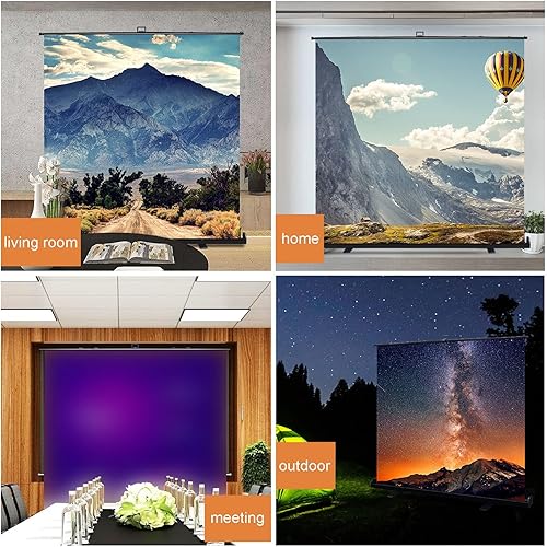 Miniatura 6 de GYX-Décoration 43169 HD Projection Screen Pull-Out Style Indoor Outdoor Projector Screen for Home Theater Entertainment Mobile Self Standing