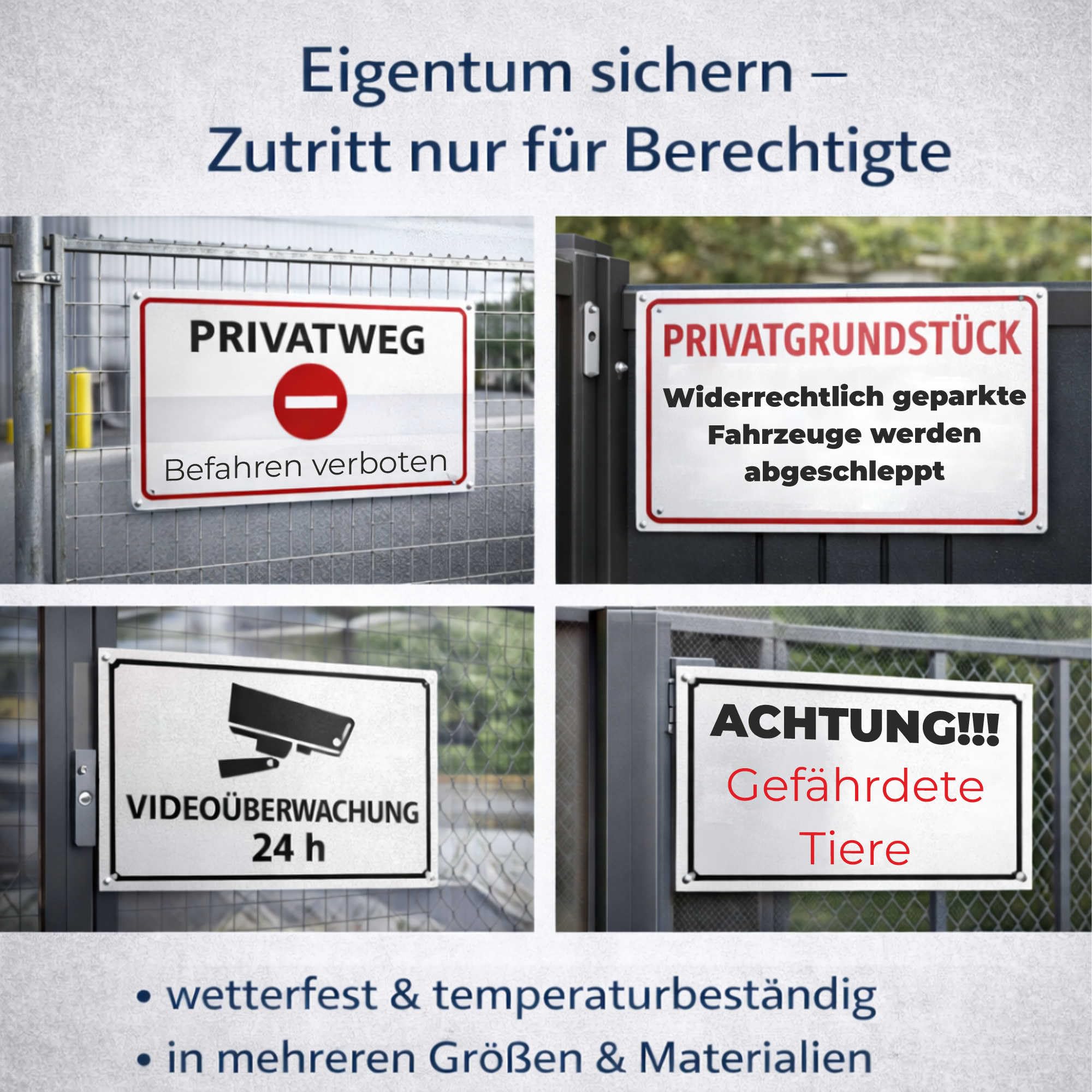 INDIGOS UG - Aluverbundplatte Schilder 3mm - Sicherheit - Achtung Kinder - 600x400 mm - Hotel, Firma, Schutz, KITA, Arzt, Praxis, Wohnung