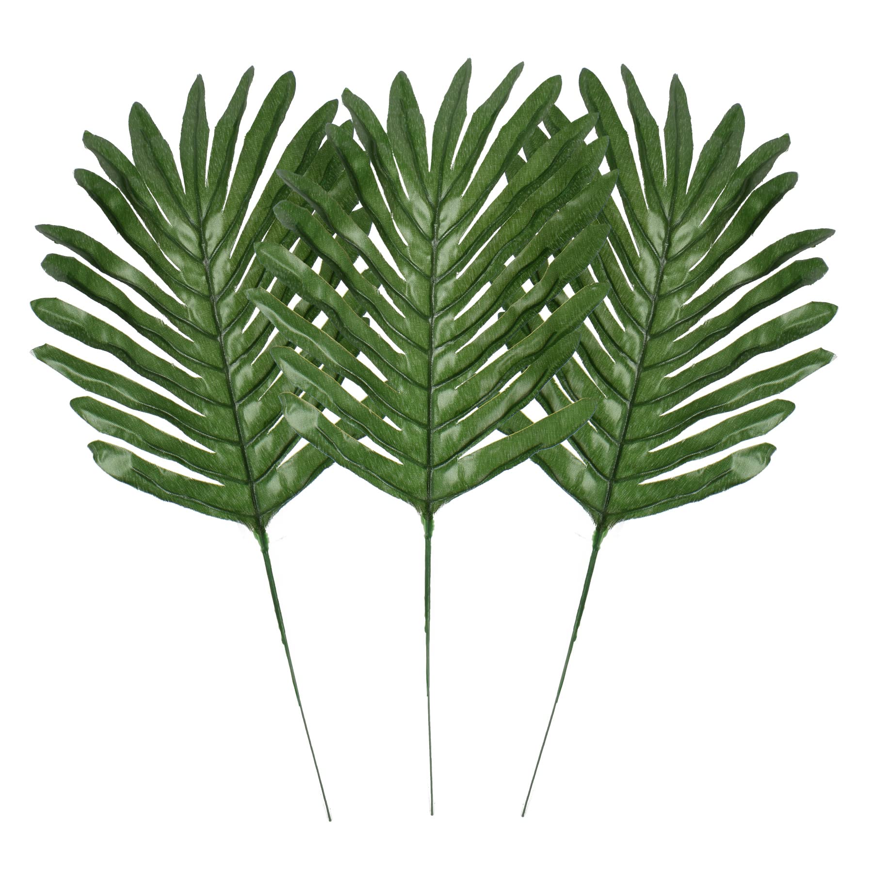 HUIANER 20PCS Artificial Palm Leaves Fake Simulate Tropical Palm Leaves Party Decoration for Home Kitchen Table Decor