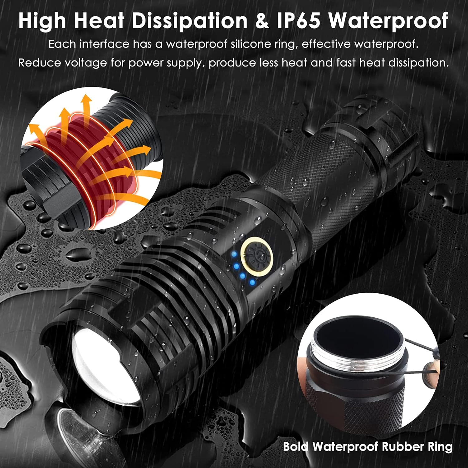 Rechargeable Flashlights Tactical Waterproof Emergencies Photo