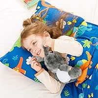 Vista 4 de Cottonblue - Almohada para niños pequeños con funda de almohada de 100 % algodón orgánico de 14 x 19 pulgadas, para dormir, lavable a máquina