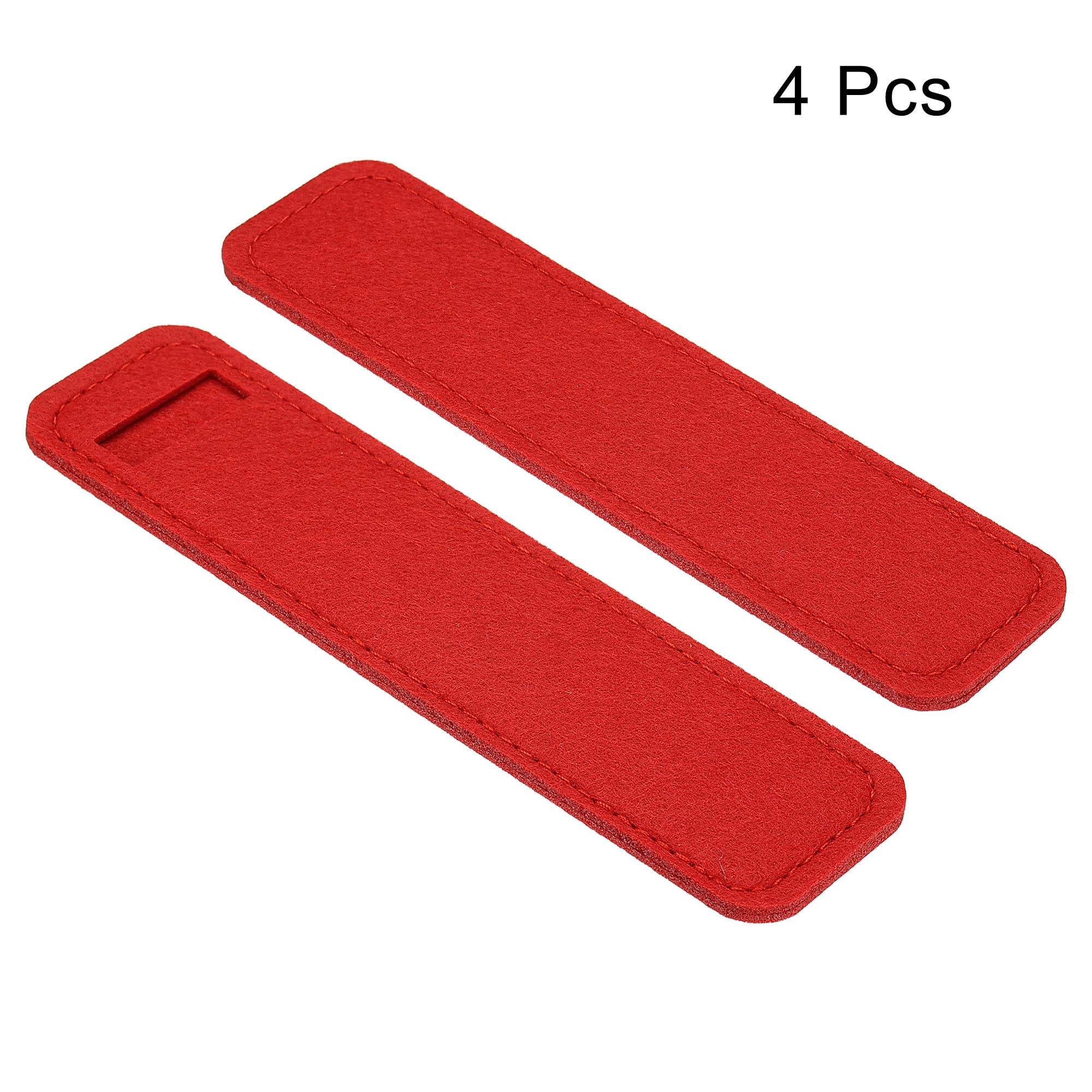 PATIKIL Felt Pen Case 4 Pack Pencil Bag Mini Pocket Protector Storage Sleeve Pouch Holder, Red - Image 3