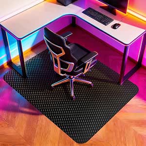 Vicwe Gaming Chair Mat for Hard Floor, 36"x48", Non-Slip, Waterproof, Easy to Clean, Office & Gaming Use, Black