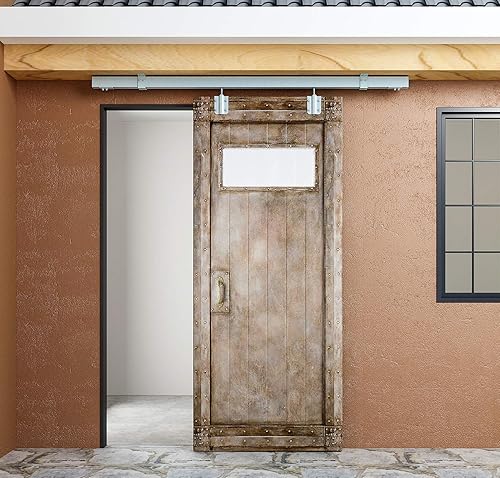 DIYHD - Kit de marco corredizo plateado sin pintar, para puerta