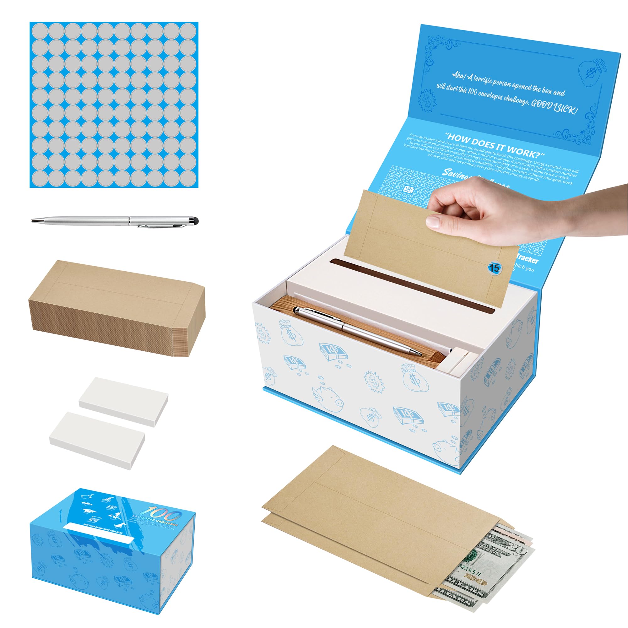 Amazon.com: YINGHECX 100 Envelopes Money Saving Challenge