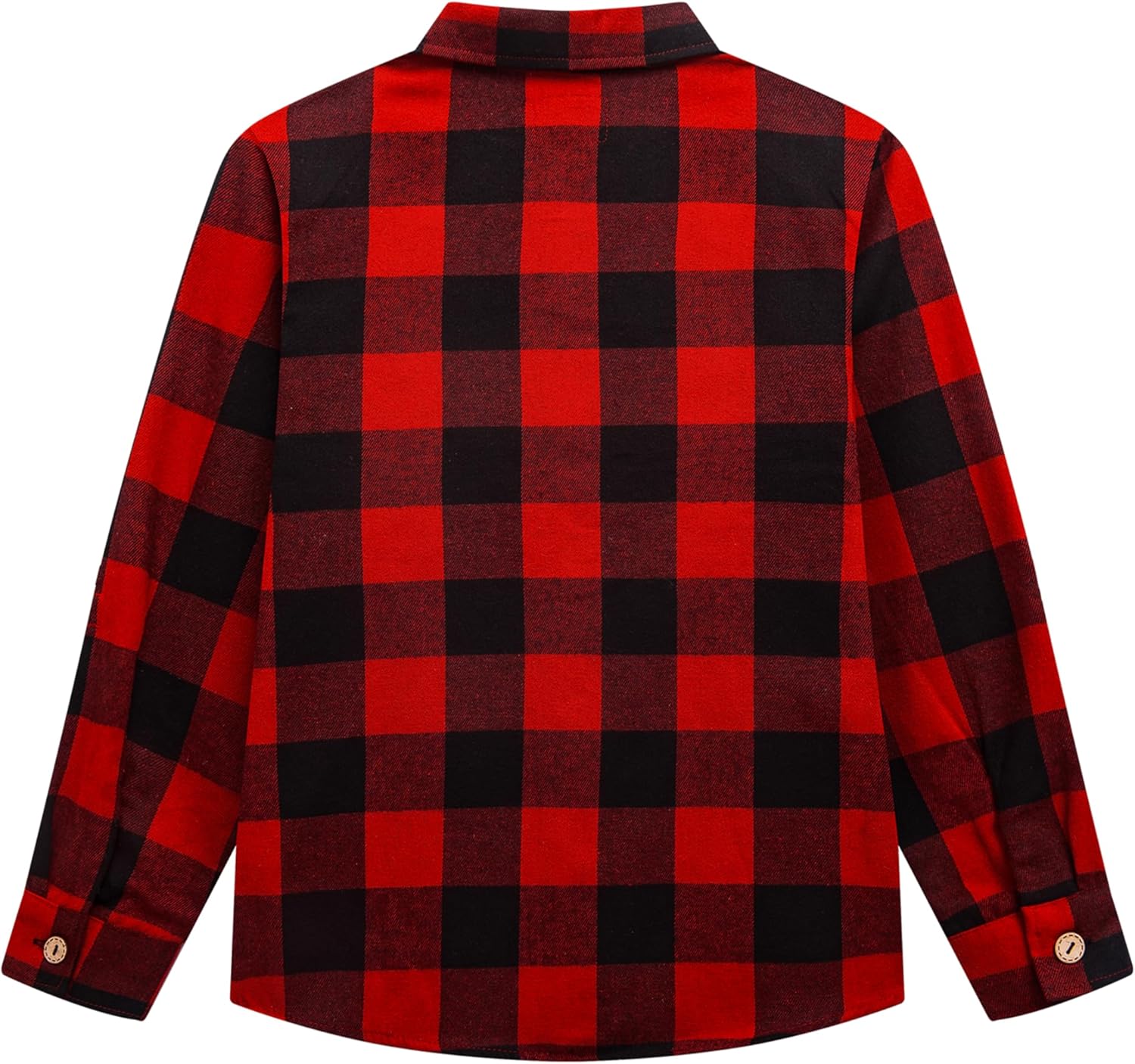 Boys Plaid Flannel Shirts Long Sleeve Casual Button Down Shirts Collared Fall Clothes - Image 2