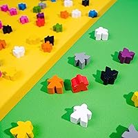 Vista 2 de 100 Meeples de madera, accesorios para juegos familiares, fichas de juego de mesa multicolor, ideales para clasificar, contar, aulas, piezas