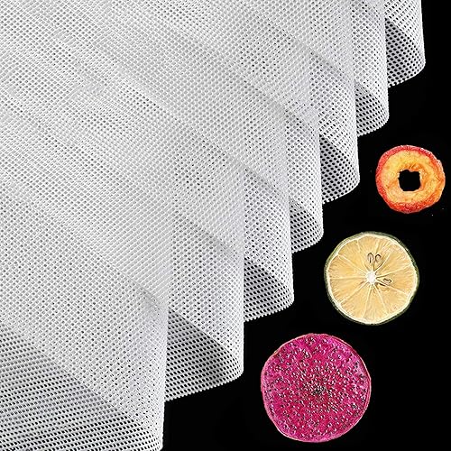 Miniatura 1 de 7 hojas deshidratadoras antiadherentes, reutilizables, cuadradas, de silicona, para secadora de frutas, malla de 11.8 x 12.8 pulgadas (11.8 x 12.6