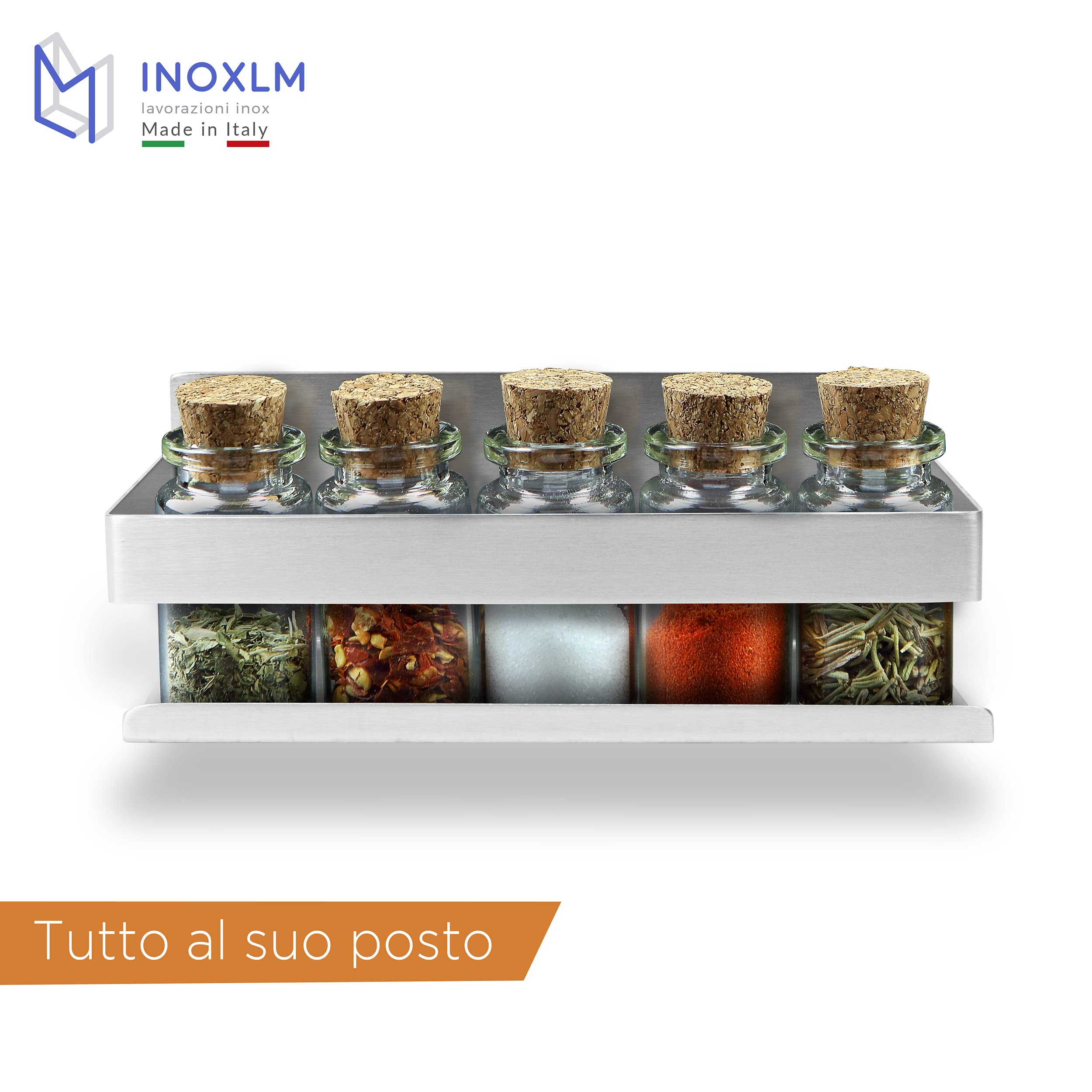 Mensola Doccia Autoadesivo Angolare Organizzatore Acciaio Inox INOXLM