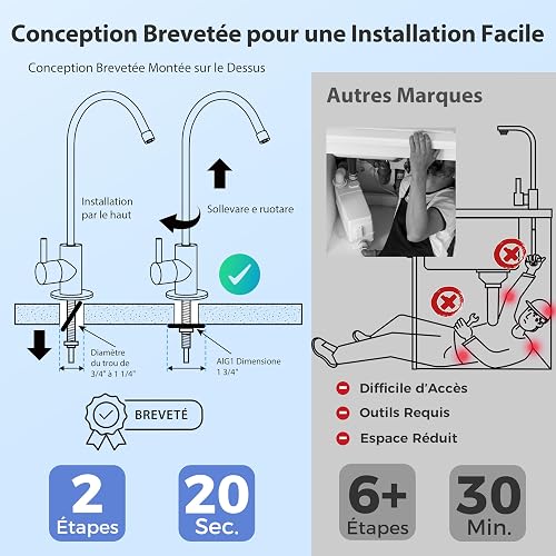 iSpring RCC7AK Reverse Osmosis System, 6-Stage, NSF Certified, 75 GPD, pH+ - 8
