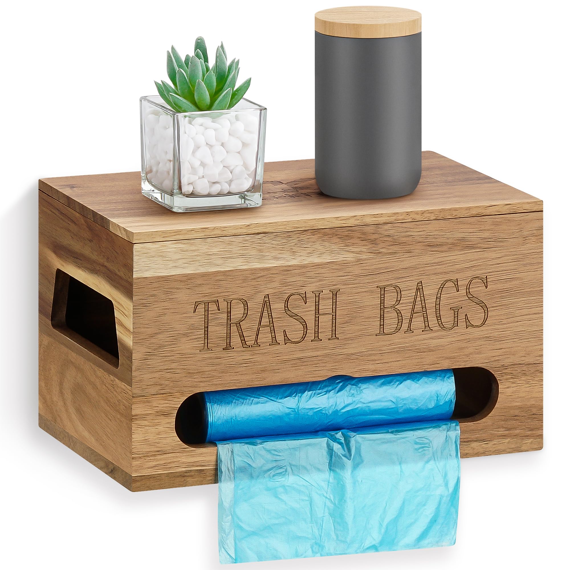 Trash Bag Holder with Removable LidTrash Bag Dispenser Roll Holder