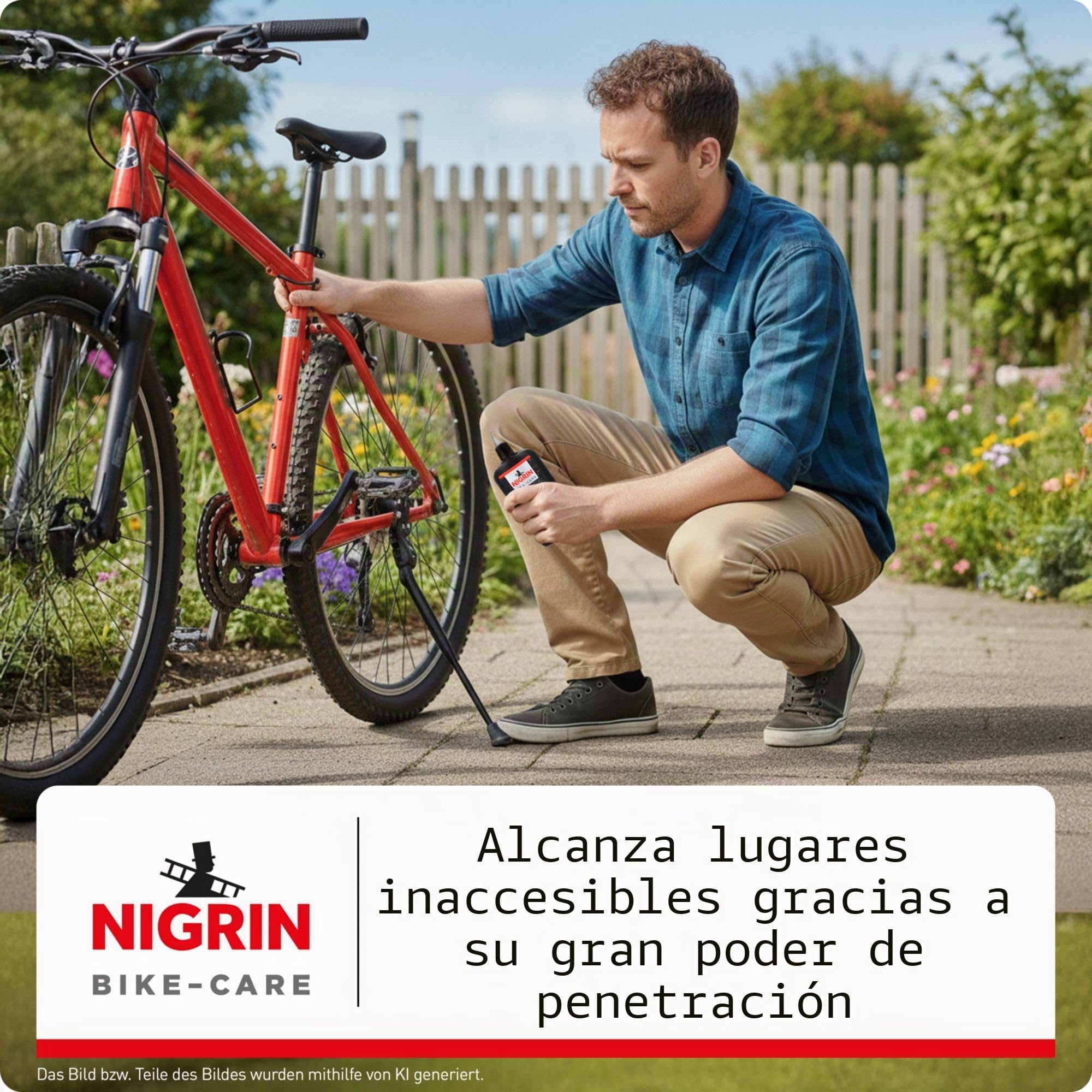 NIGRIN BIKE-CARE Aceite fino, botella de 100 ml, aceite para mecánica de precisión, para hobbies y talleres, sin resina ni ácidos, color gris