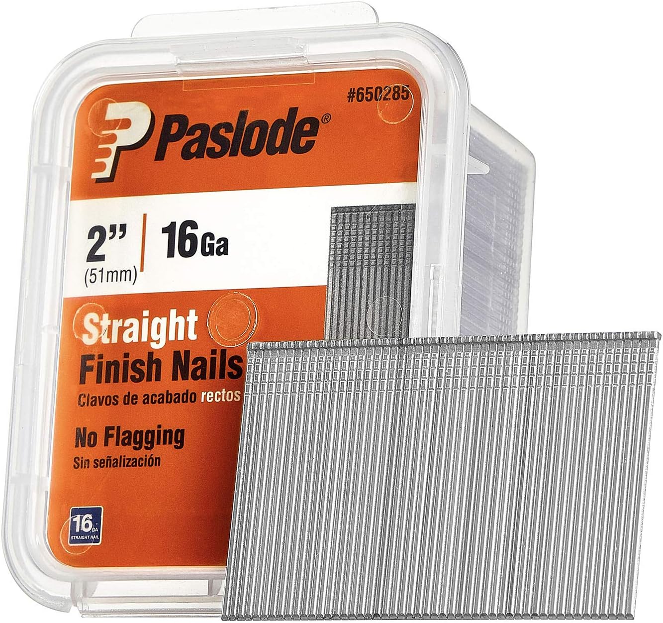 Paslode, Finishing Nail, 650285, Straight, 16 Gauge, 2,000 per Box, 2 inch Collated Finish