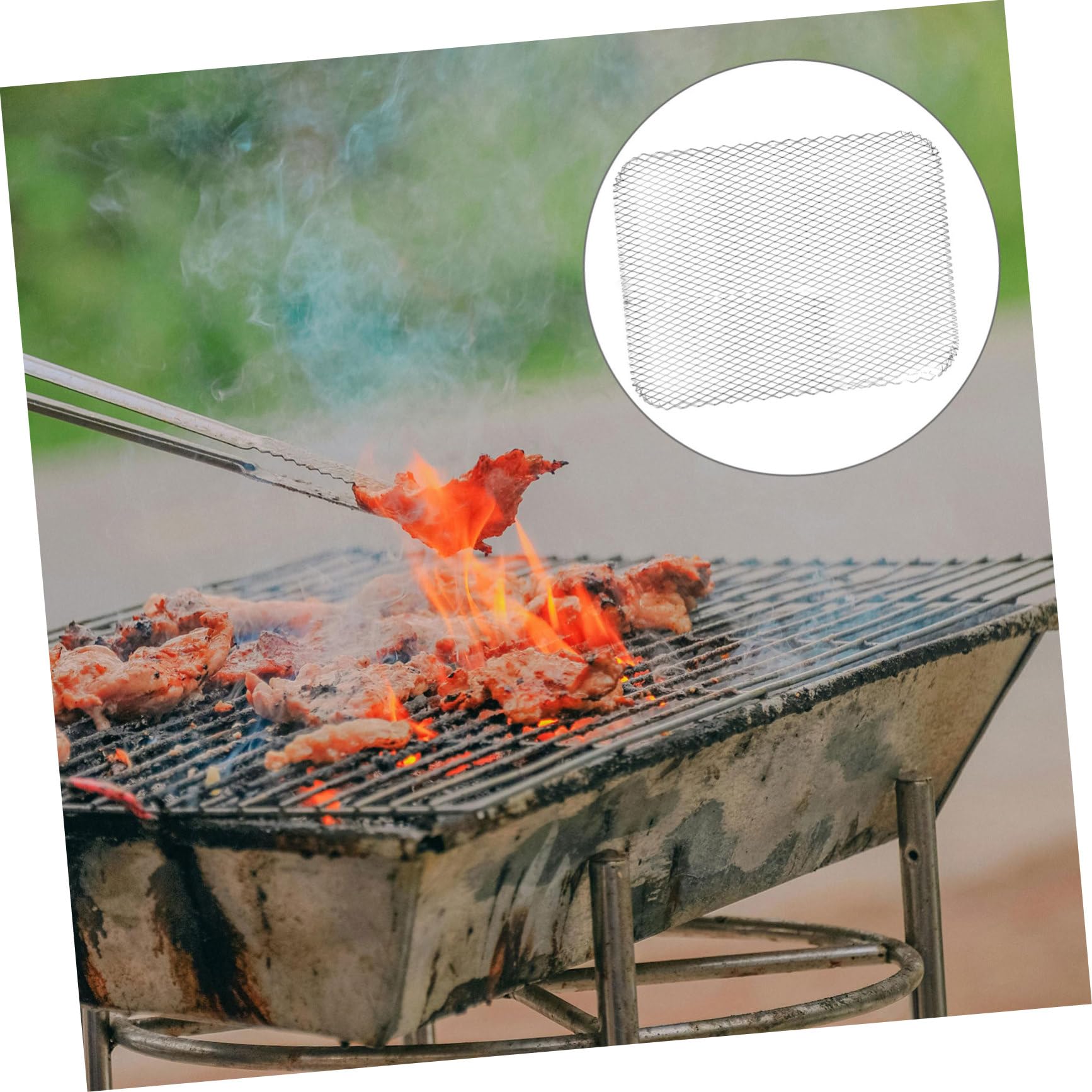 10piezas Revestimientos Desechables De Aluminio Para Parrilla Desechable Rejillas Antiadherentes Para Barbacoa