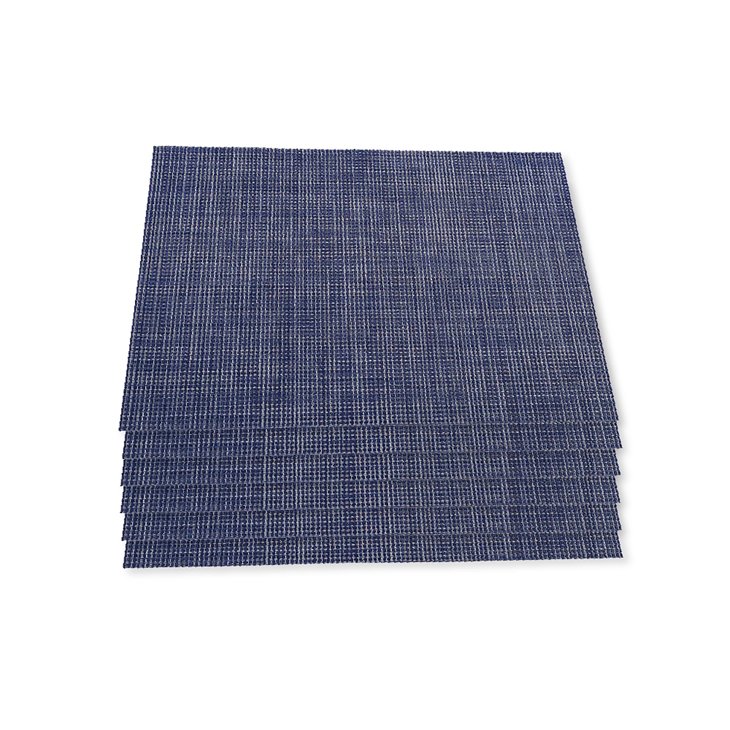 RB RENBERG Liso - Juego Seis Manteles Individuales - Fabricados en 70% PVC y 30% Polyester - Manteles Color Azul - Resistentes y Fáciles de Lavar y Almacenar