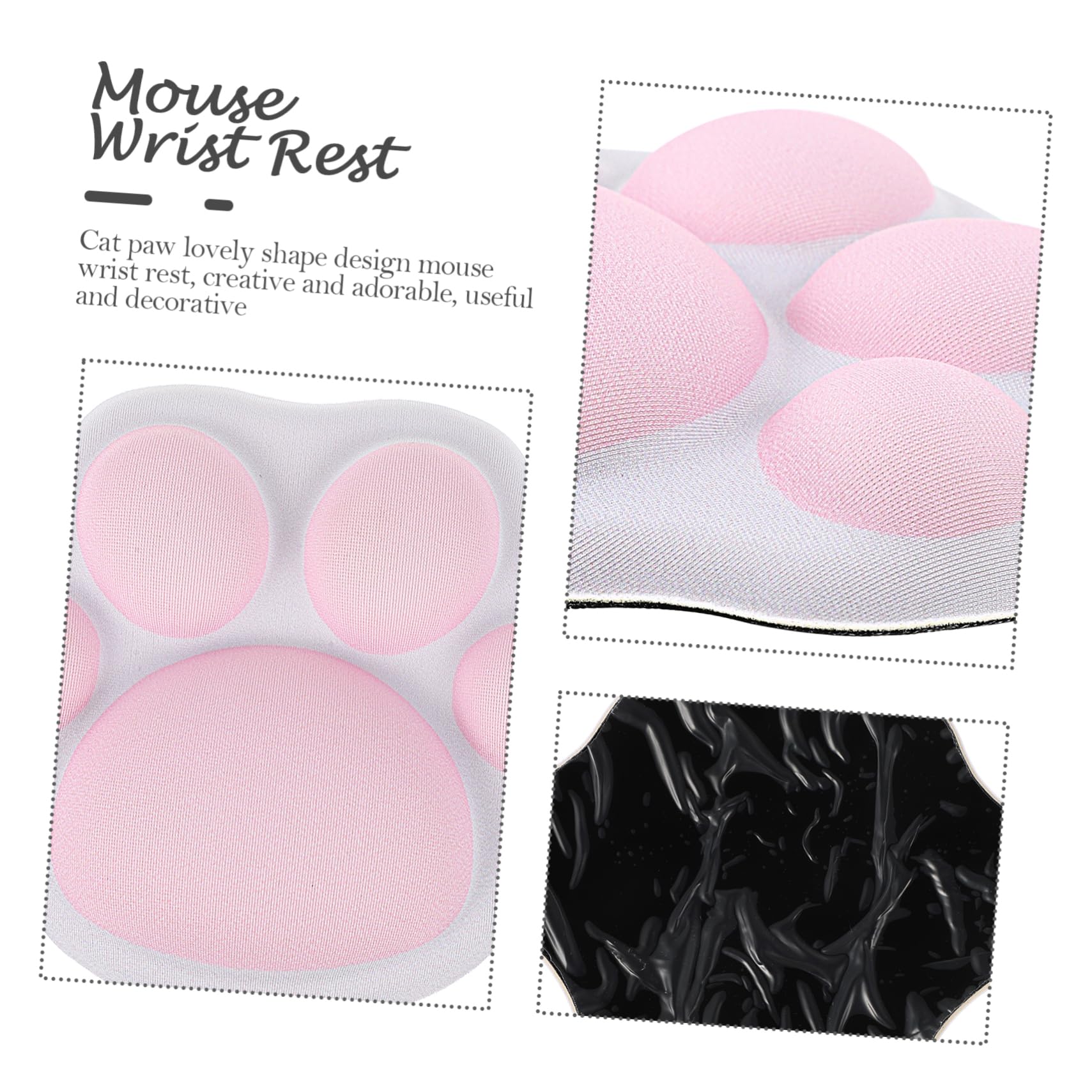 ARTIBETTER 4 Pezzi Cuscino Poggiapolsi per Mouse Silicone Morbido Design Carino Scivolo e Confortevole per Ufficio e Casa per Amanti Animali